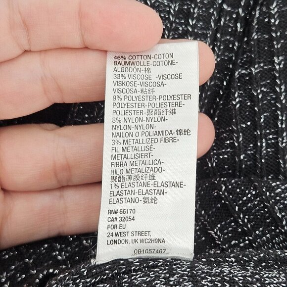 Free People Shine Bright Metallic Ribbed Maxi Skirt Black Women's Size M Knit - Picture 9 of 11